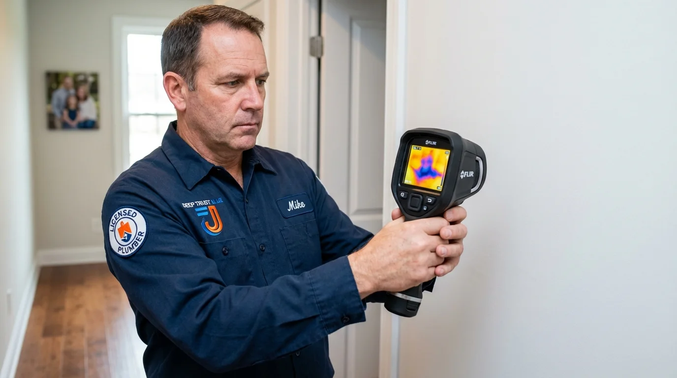 Thermal imaging leak detection by Johns Plumbing LLC in Amagansett